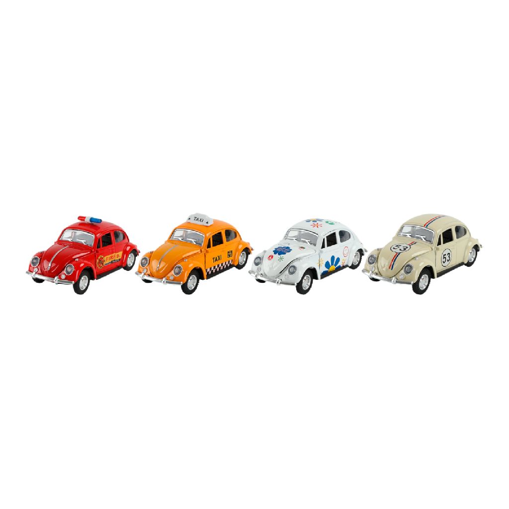 CITY Beetle 1:34 Pull Back Functie 4 Assorti