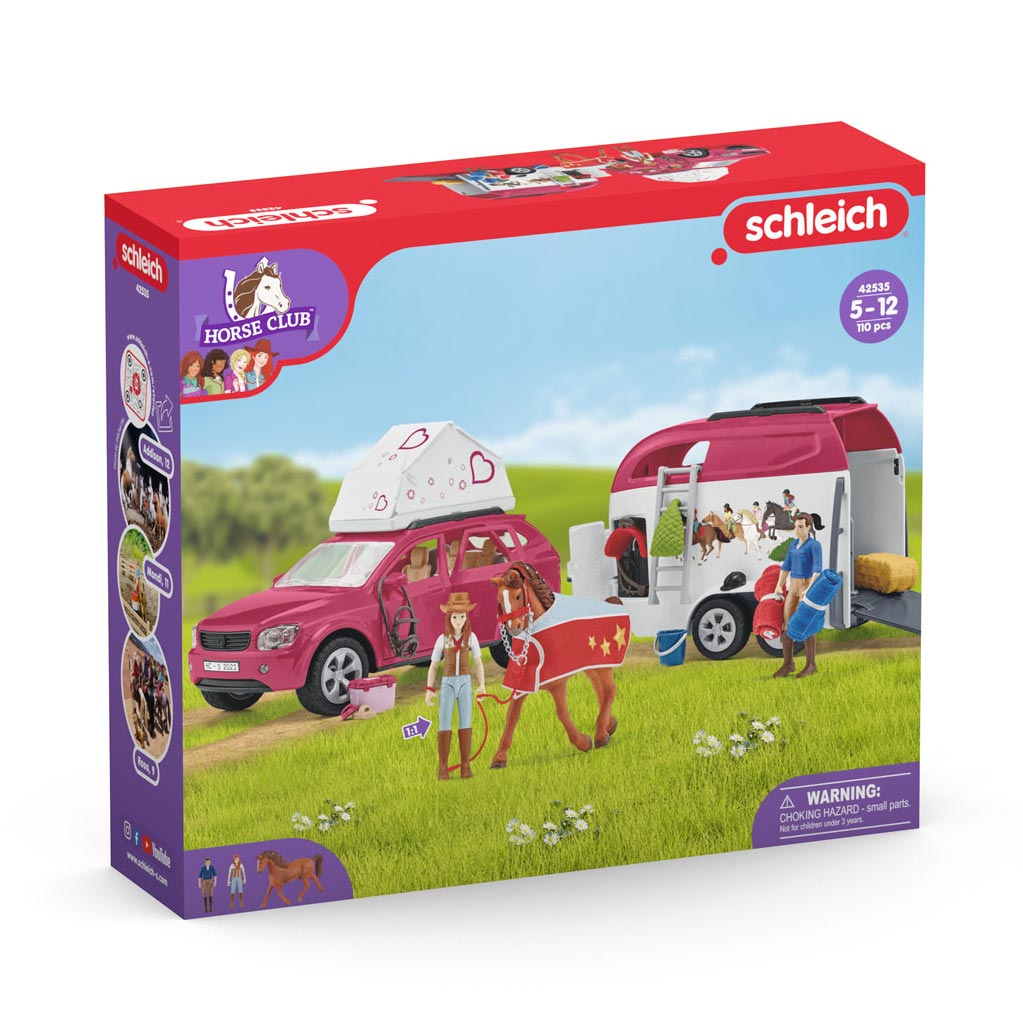 schleich HORSE CLUB Avontuur met Auto en Paardentrailer 42535