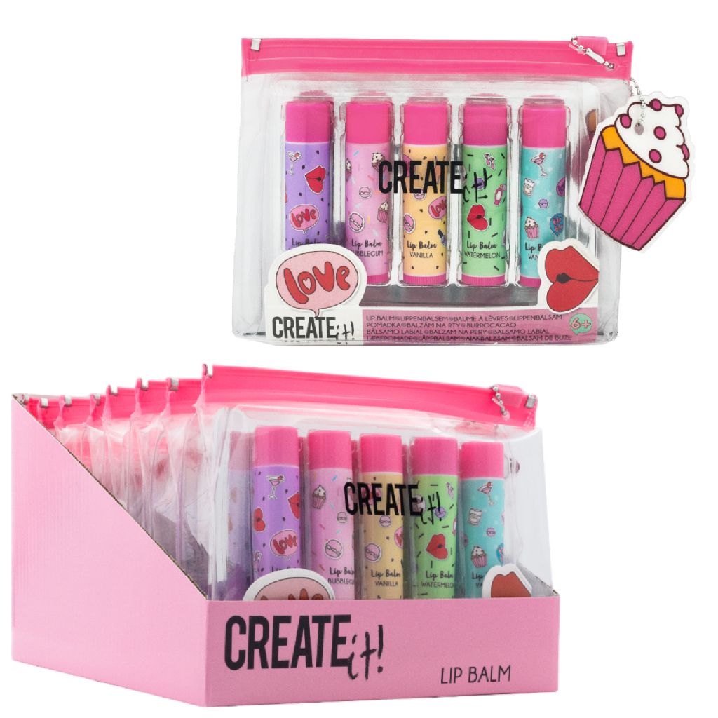 Create It! Lippenbalsem 5-Pack In Etui Disp.