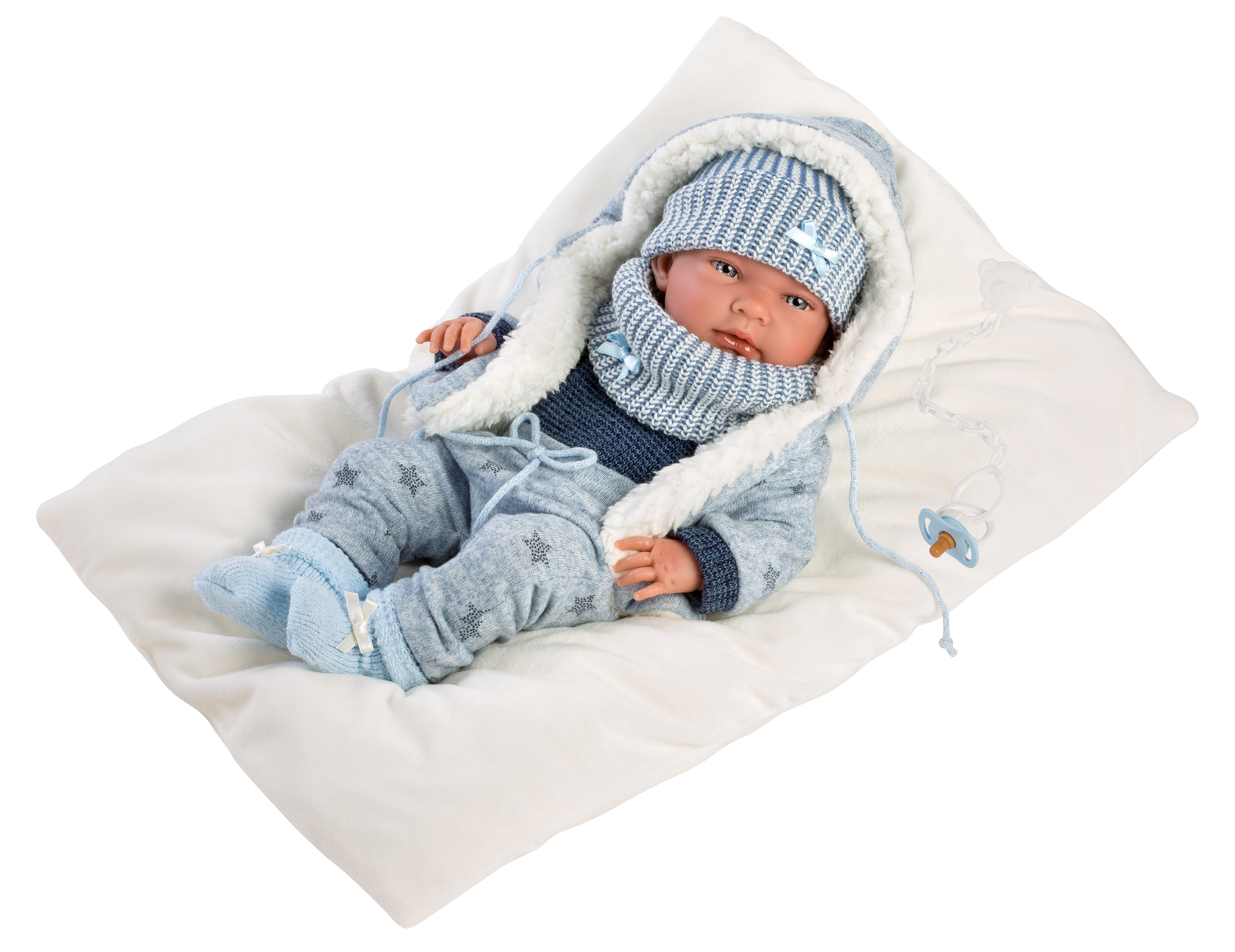 Llorens pop Nico met blauwe outfit - 40cm