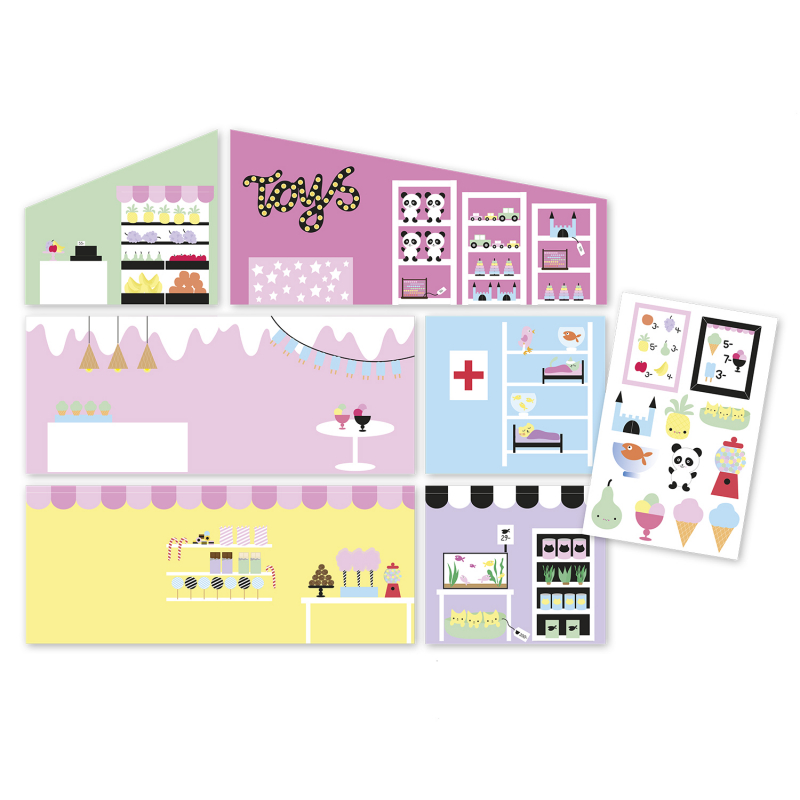 Lundby Poppen Huis Wandset Creative ( Achterwand + Stikkervel)