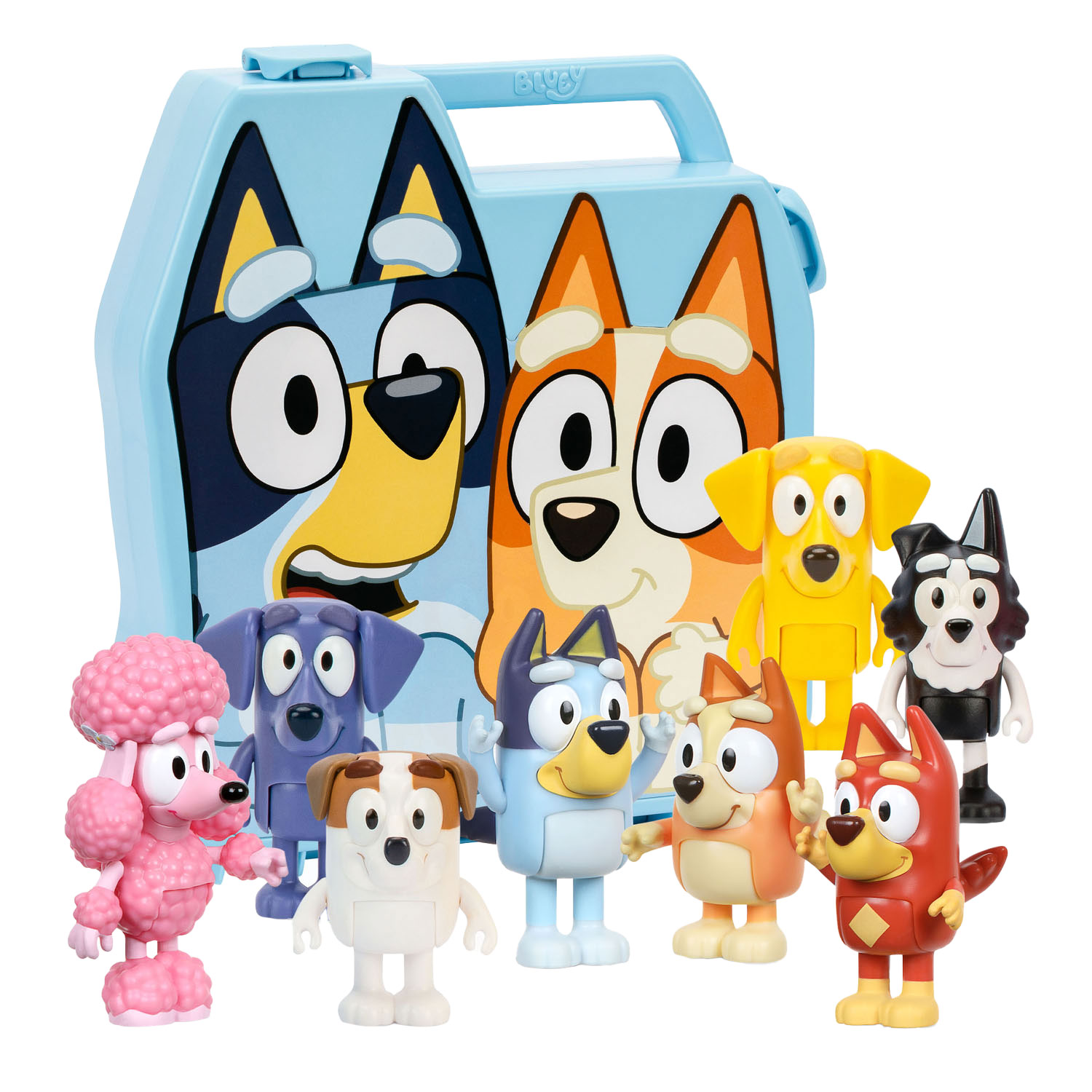 Bluey Play & Go Koffer met 8 Speelfiguren