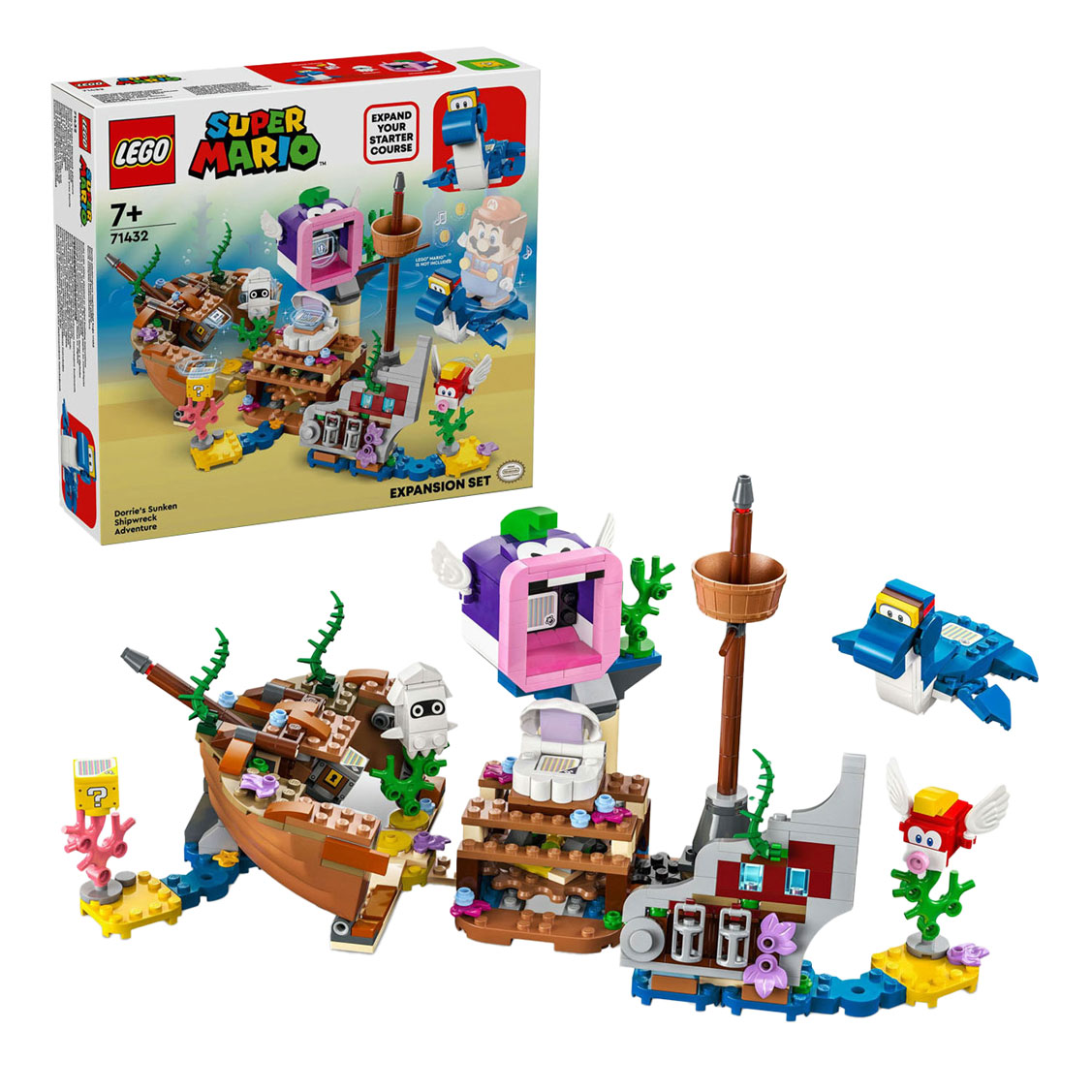 LEGO Super Mario 71432 Uitbreidingsset: Dorries Gezonken Scheepswrak