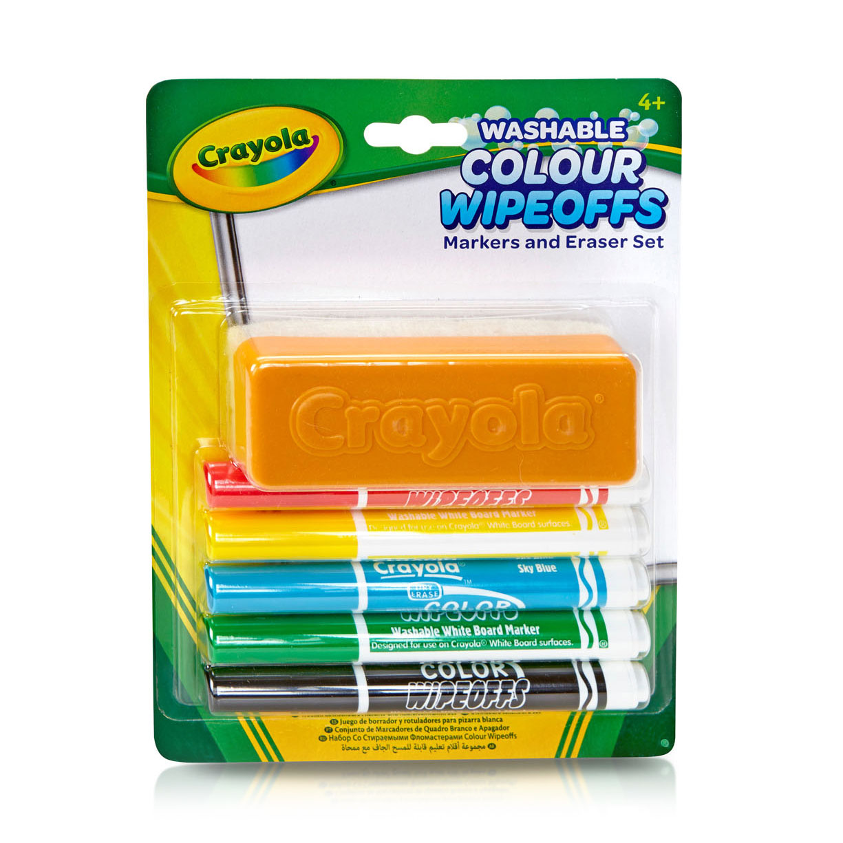 Crayola Dry Wipeoffs Stiften met Wisser, 5st.