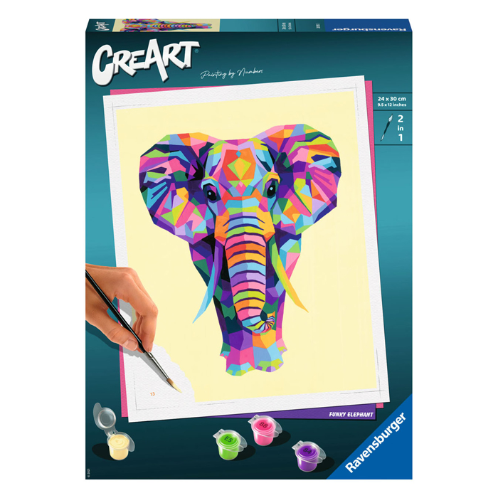 CreArt Schilderen op Nummer - Elephant