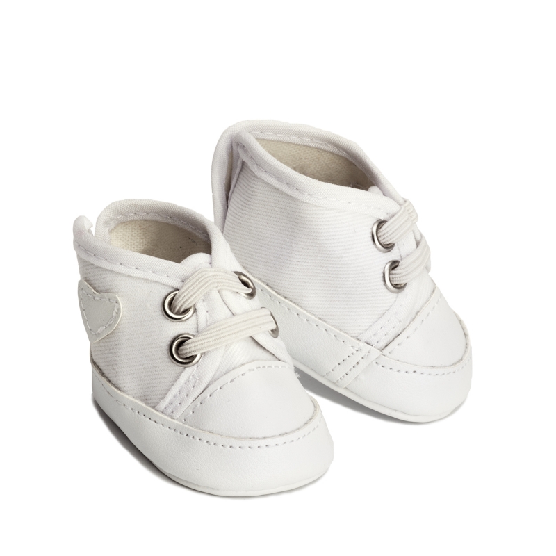 Poppenschoen Witte Sneakers Voor Pop (36-40Cm)