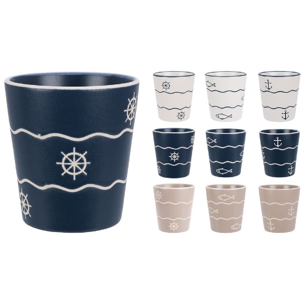 Beker Navy Aardewerk 200ml 9ass