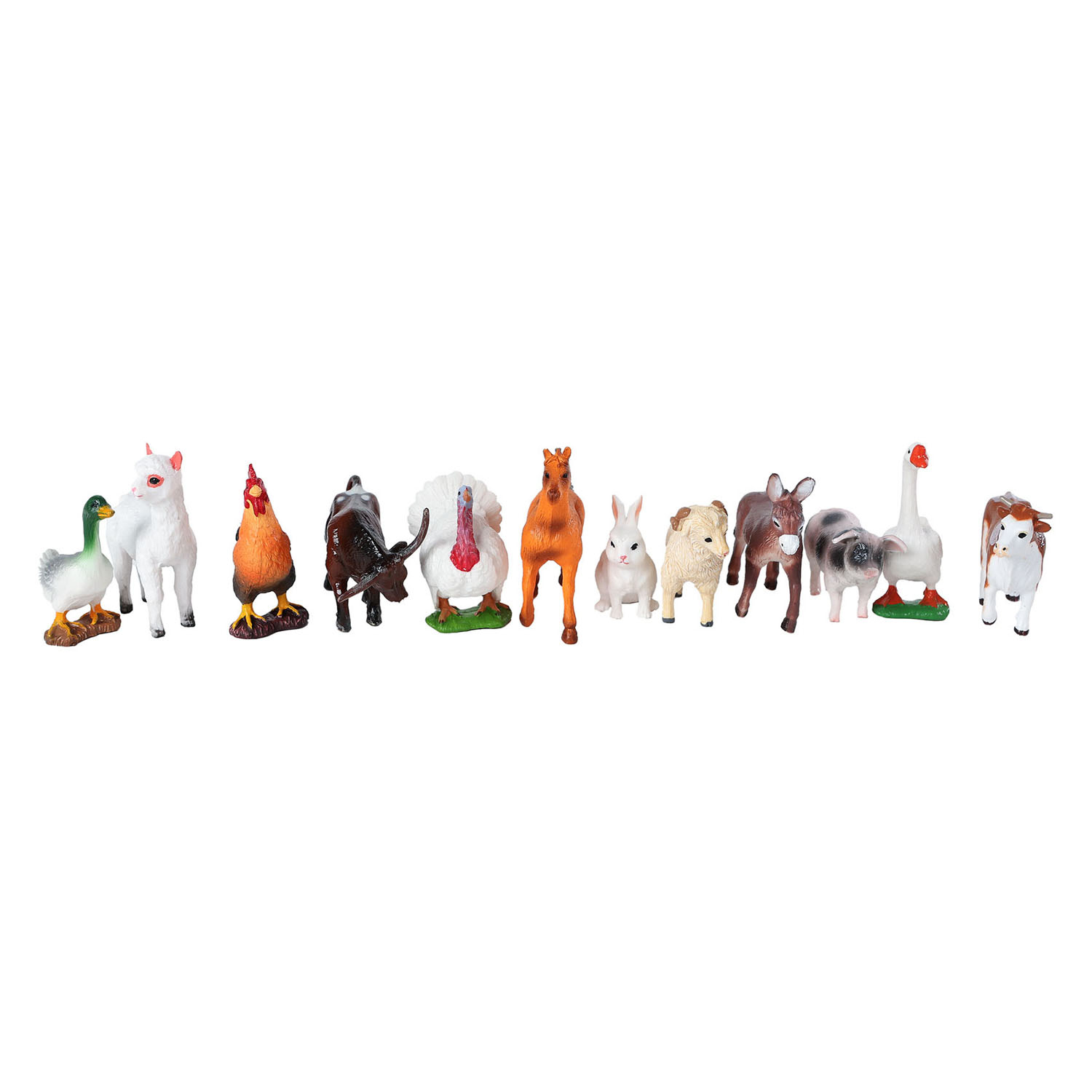 Kids Globe Miniatuur Boerderijdieren Figuren, 36st.