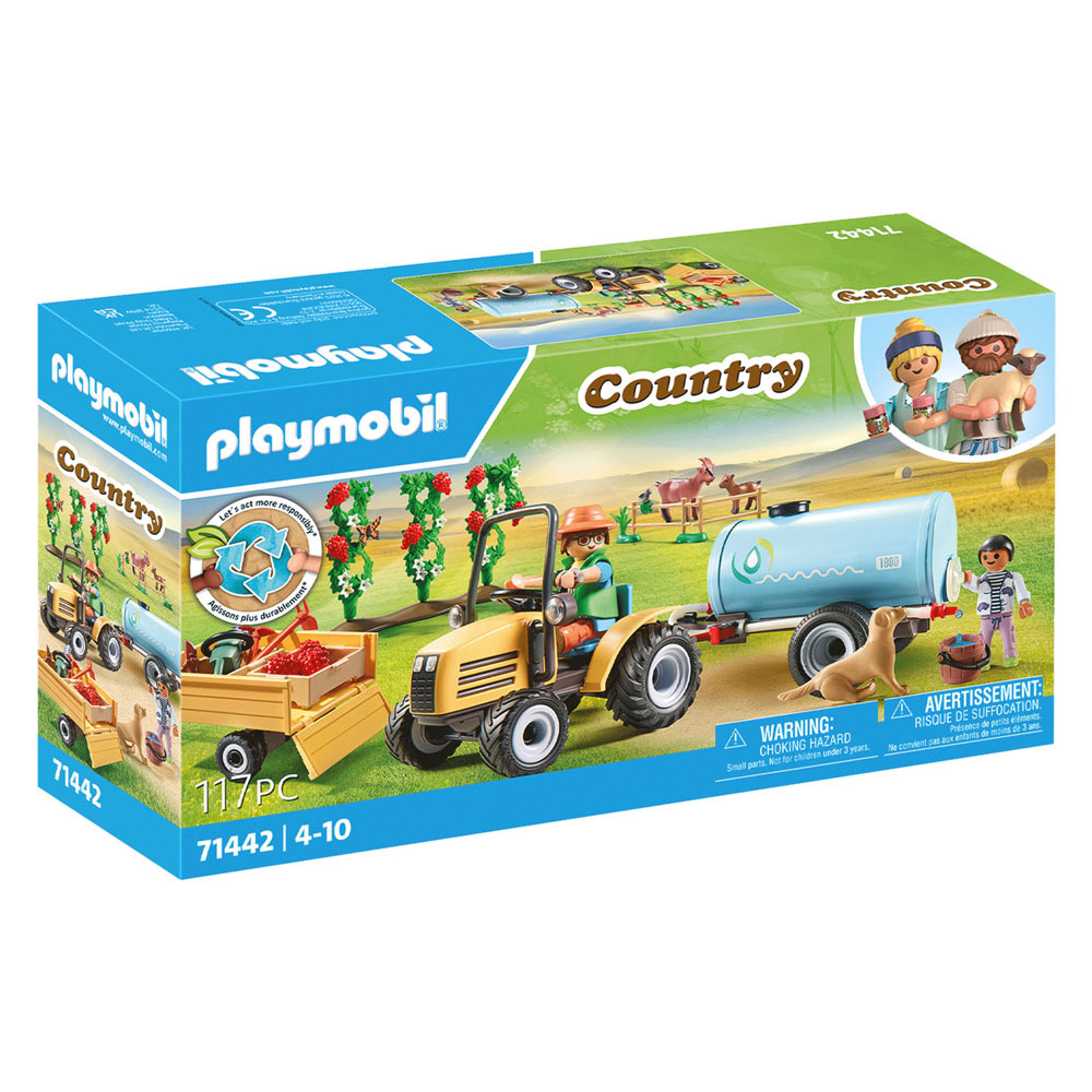 Playmobil My Life Tractor met Aanhanger en Watertank - 71442