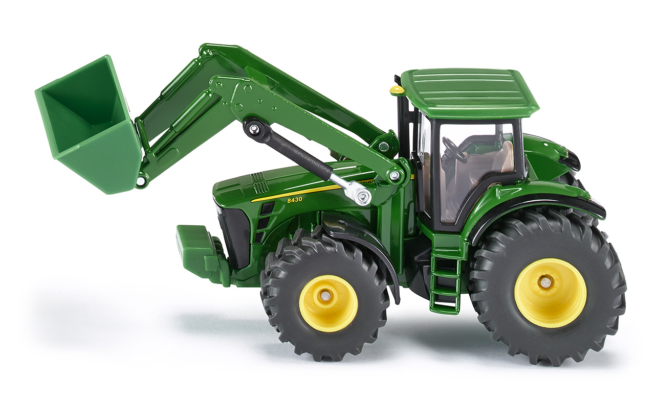 Siku John Deere tractor met frontlader 1:50