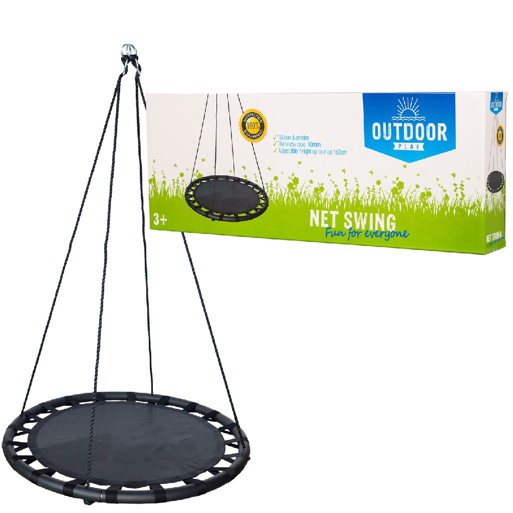 Outdoor Play Schommel mat 100cm Zwart