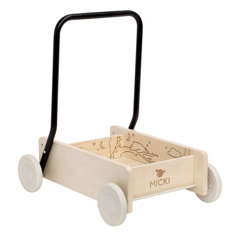 Micki Premium houten loopwagen (blank)