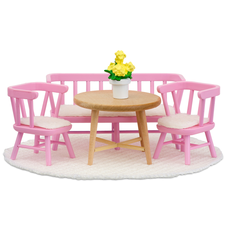 Lundby Poppenhuis Smaland Eettafelset (Roze)