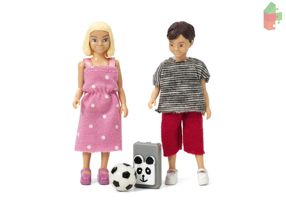 Lundby Poppenhuis Set - Twee Schoolkinderen