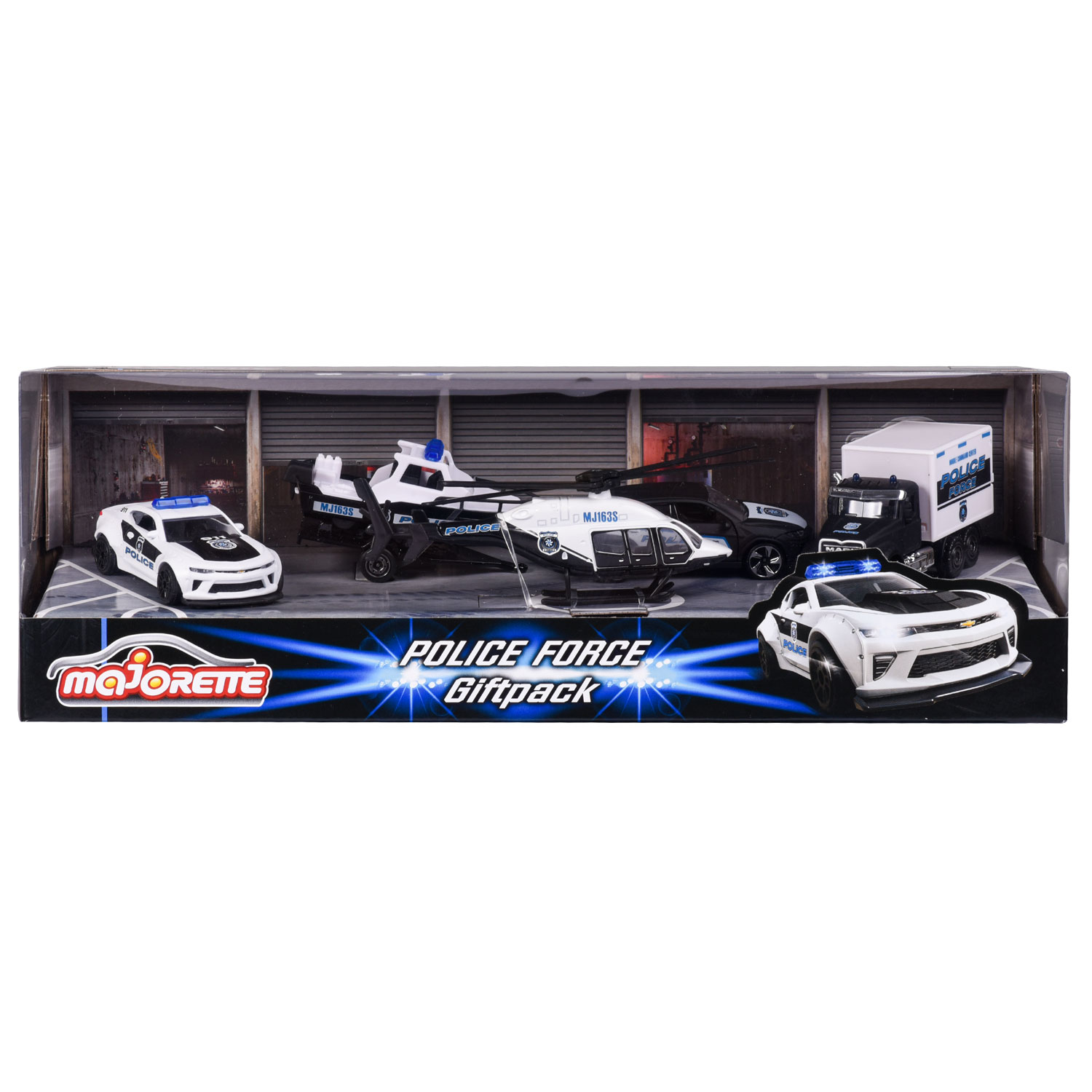 Majorette Police Force Auto's Giftpack, 4st.