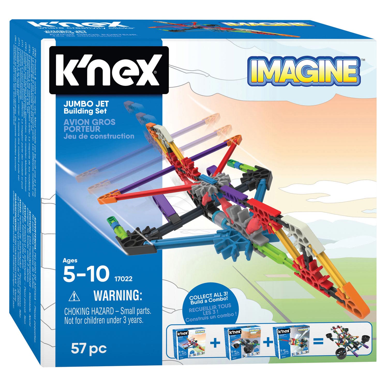 K'Nex Bouwset - Jumbo Jet, 57dlg.