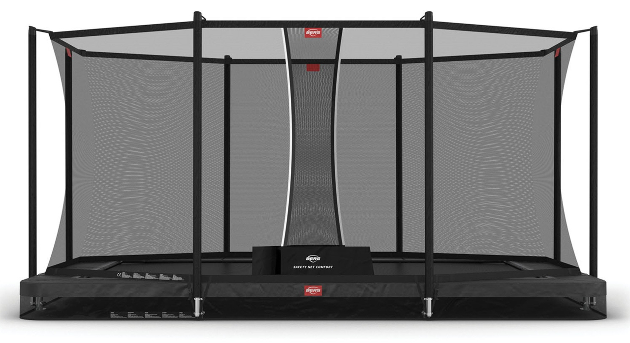 BERG Ultim Rechthoek Favorit InGround 410X250 Grijs+ Safety Net Comfort