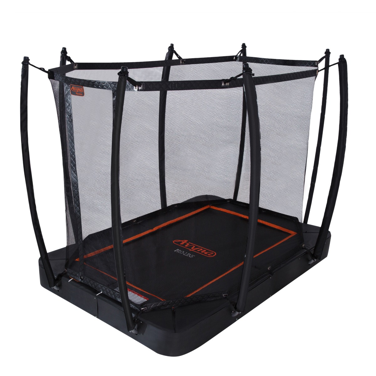 Avyna Trampoline FlatLevel 275x190 (213) met net | Zwart