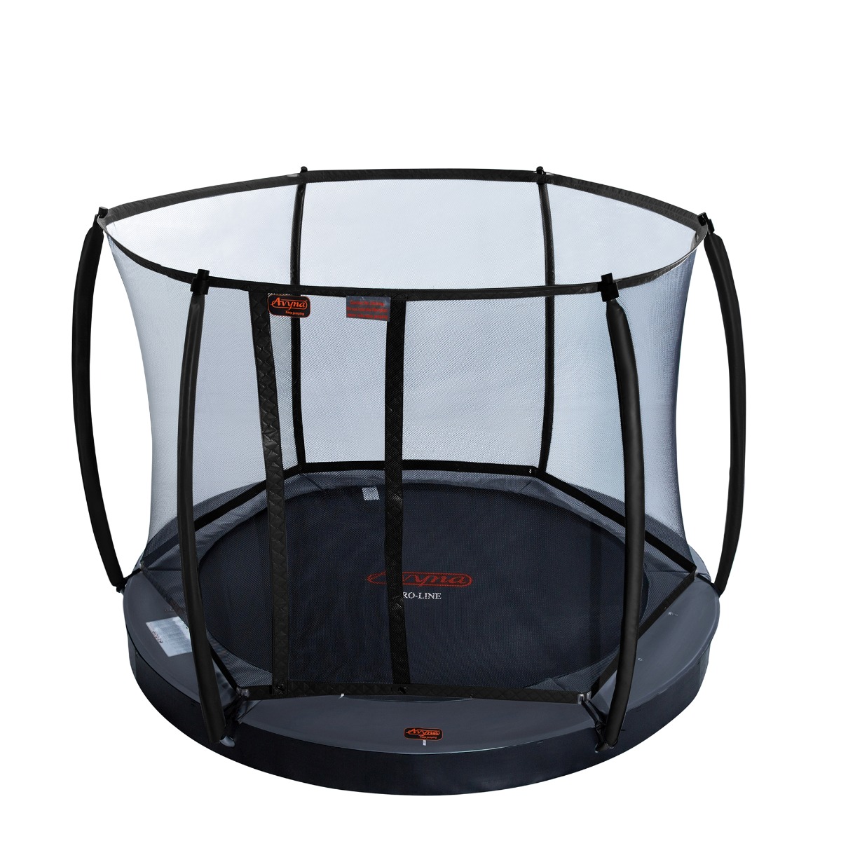 Avyna Trampoline FlatLevel Ø305 met veiligheidsnet | Grijs