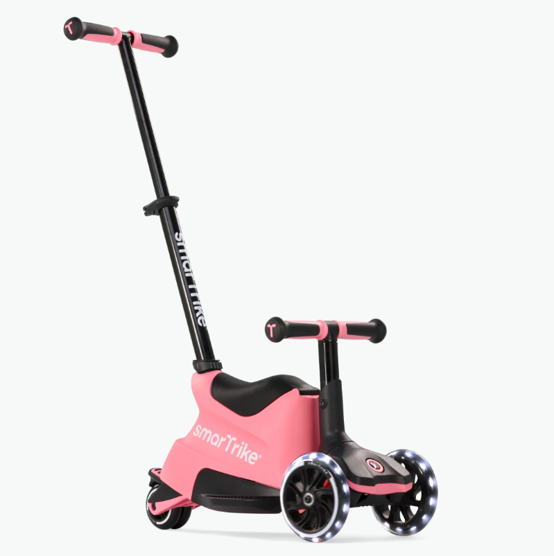 Xtend Scooter/step ride on lichtroze/zwart