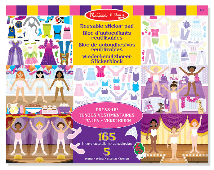 Melissa & Doug  Melissa & Doug Herbruikbaar Stickervel Paspop