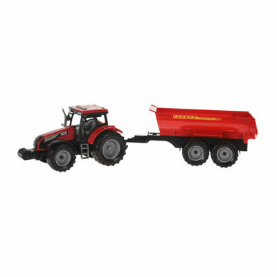 Tractor met Aanhanger Rood