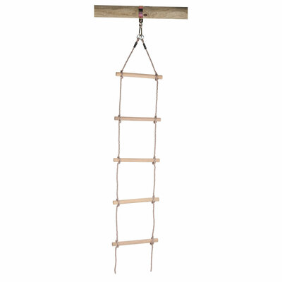 Touwladder met Houten Treden, 190cm