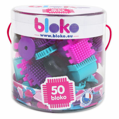 Bloko Nopper Bouwblokken Roze, 50dlg.