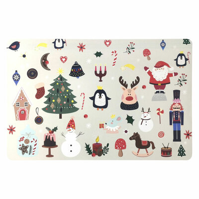 Placemat Kerstmis, Set van 12