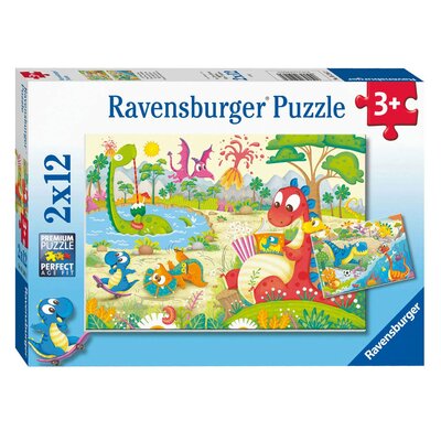 Lievelingsdino's Puzzel, 2x12st.