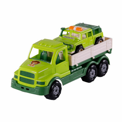 Cavallino XL Torpedo Vrachtwagen met Survival Jeep Groen, 44,5cm