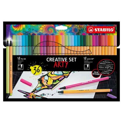 STABILO Creative Set ARTY Viltstiften 68/88, 36st.