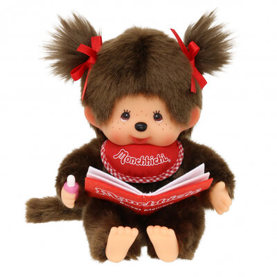 Monchhichi Meisje met boek (20cm)