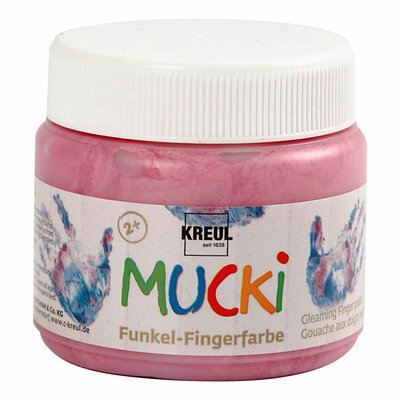 Mucki Vingerverf - Roze Metallic, 150ml