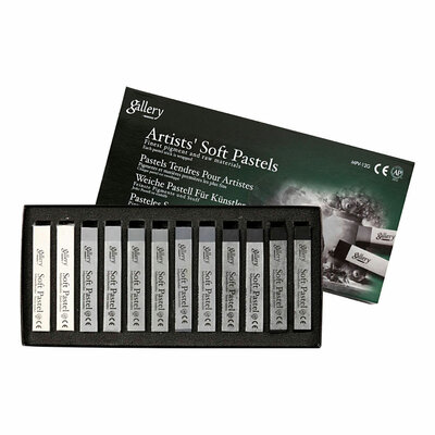 Gallery Soft Pastel Set Zwart/Wit Harmonie, 12st.