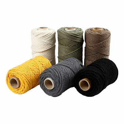 Macrame Koord Diverse Kleuren, 6x198m