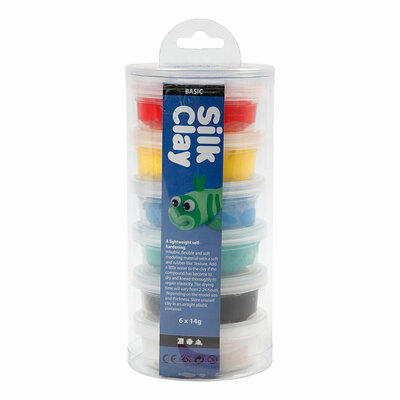 Silk Clay Standaard Kleuren, 6x14gr.