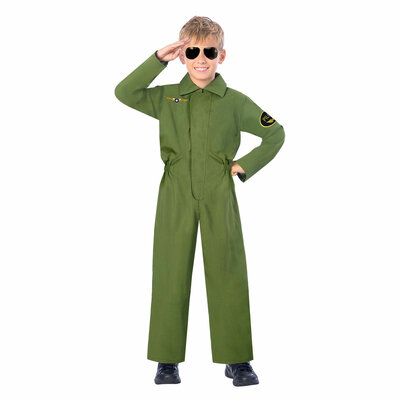 Kinderkostuum Jumpsuit Piloot, 4-6 jaar