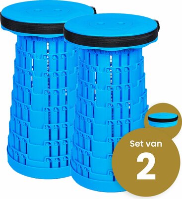 Alora Opvouwbare kruk extra strong vol blauw per 2