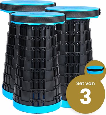 Alora Opvouwbare kruk extra strong blauw per 3