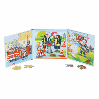 Goki Magnetisch Legpuzzelboek Brandweer, 40st.