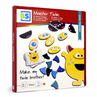 BS Toys Monster Tweelingen Hout - Kinderspel