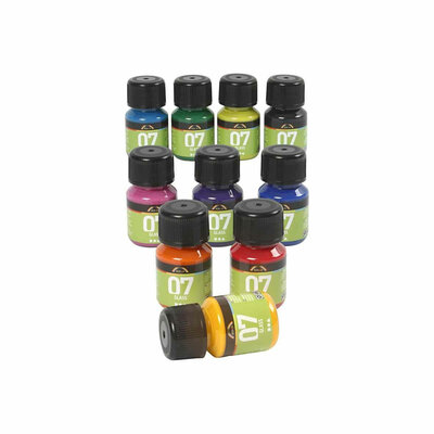 Permanente Glasverf - Set van 10 Kleuren, 30ml