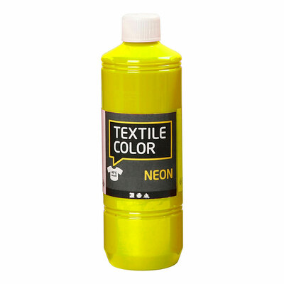 Textile Color Semi-dekkende Textielverf - Neon Geel, 500ml