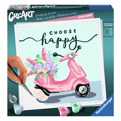 CreArt Schilderen op Nummer - Choose Happy