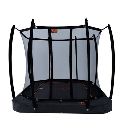 Avyna Trampoline FlatLevel 380x255 (238) met net | Zwart