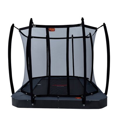 Avyna Trampoline FlatLevel 380x255 (238) met net | Grijs