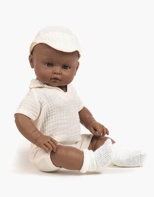 Minikane / Paola Reina bruine babypop Augustin creme 47cm