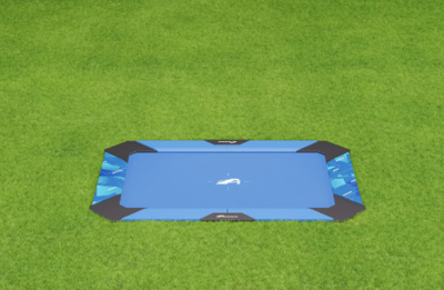 Trampoline AKROBAT XCITYX FLAT 520x365cm Blauw