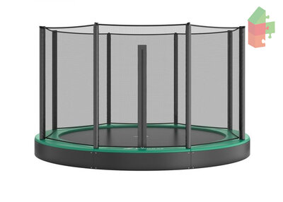 Trampoline AKROBAT ORBIT FLAT 244 Green (8ft),inclusief veiligheidsnet